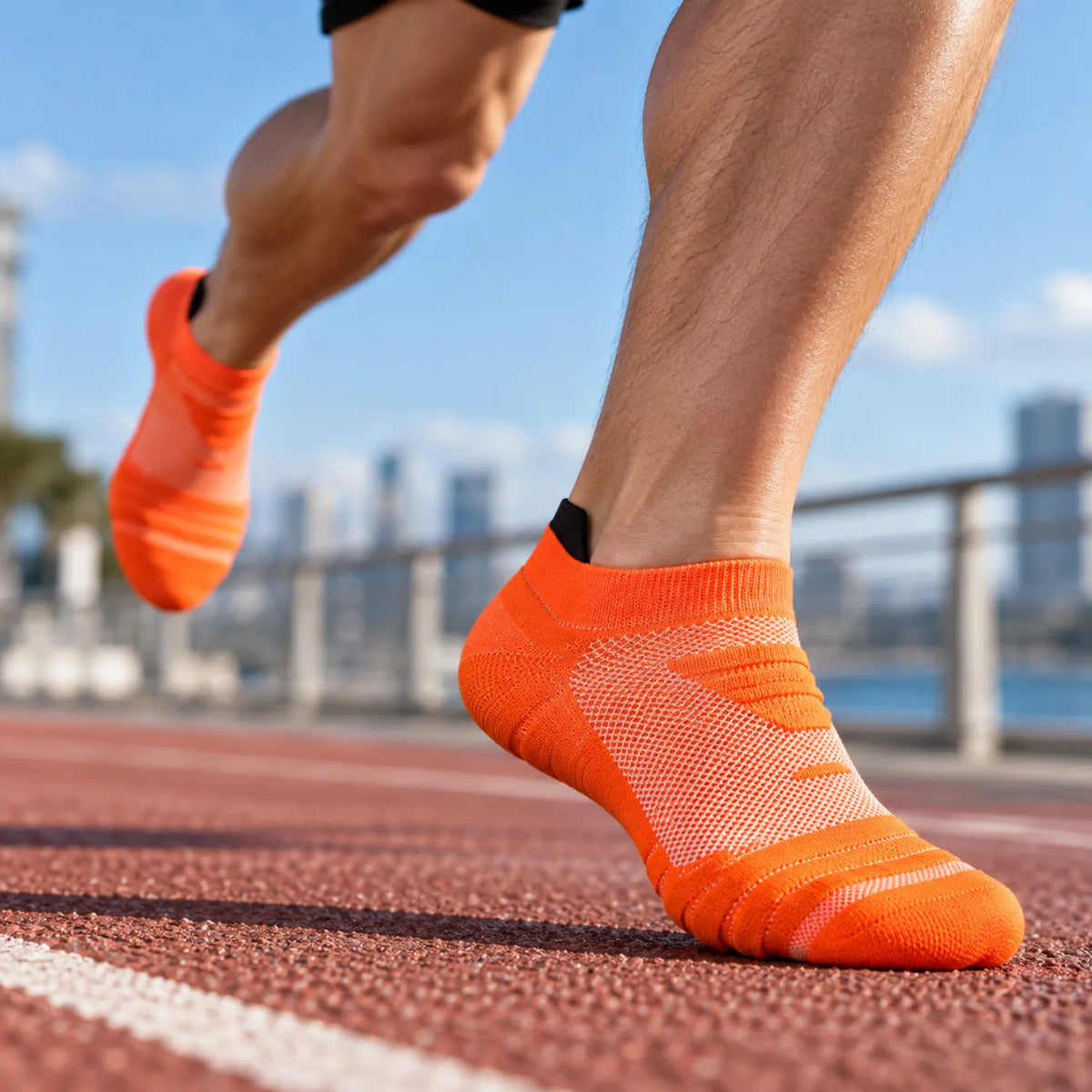 Meia Esportiva Acolchoada de Cano Alto para Corrida e Caminhada Anti Bolha — GRIYGO