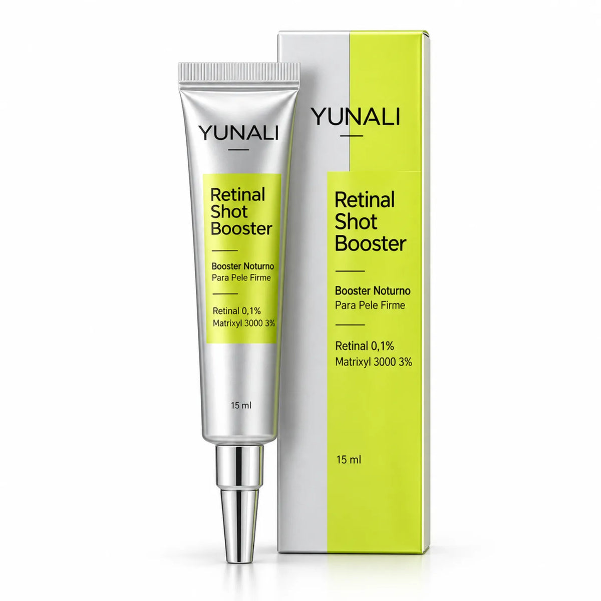YUNALI Retinal Shot Booster — Booster Noturno com 0,1% Retinal e 3% Matrixyl 3000