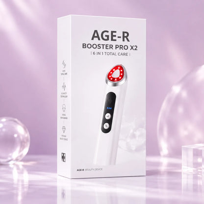 AGE-R Booster Pro X2 — Dispositivo Facial 7 em 1 para Glow, Firmeza e Poros