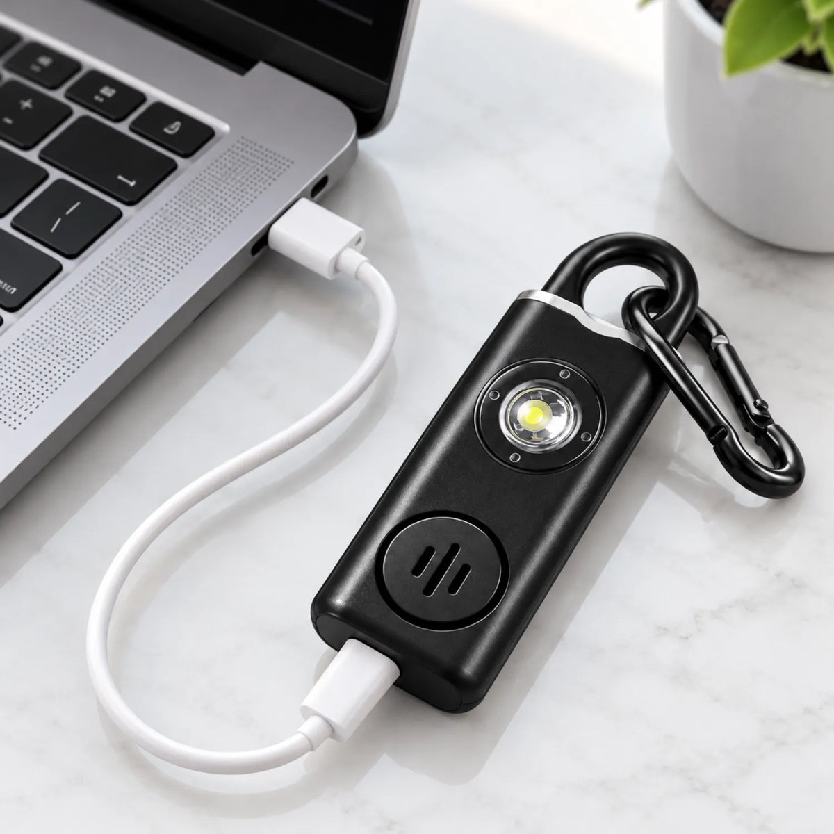 Alarme Pessoal de Emergência 130 dB com Lanterna LED e USB-C — GRIYGO