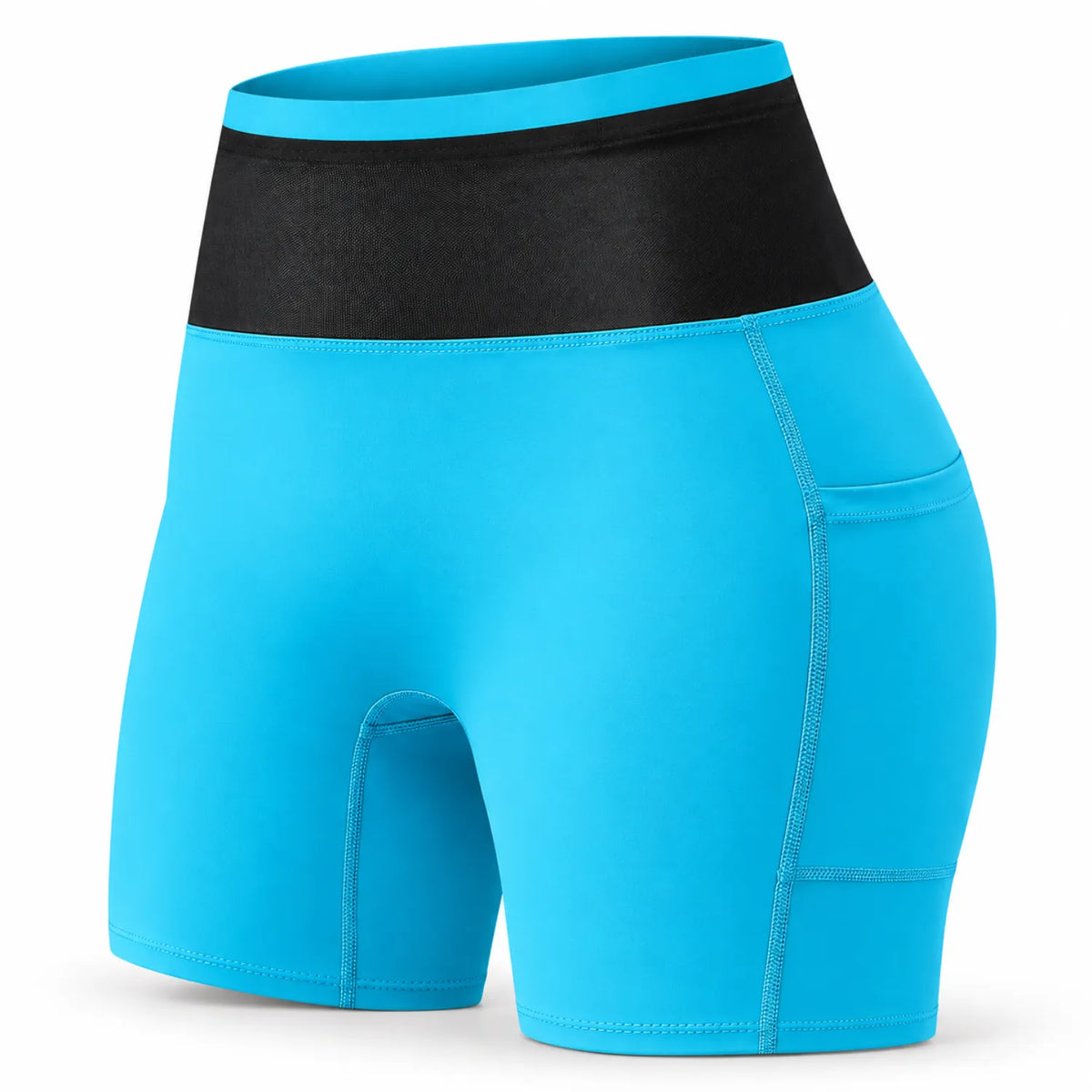 Short Feminino de Compressão com 6 Bolsos e Cintura Alta — GRIYGO