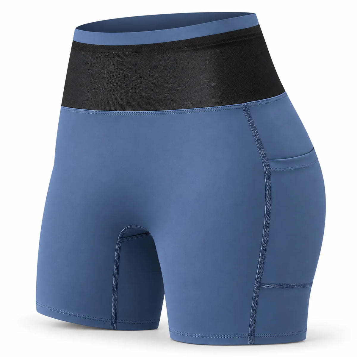 Short Feminino de Compressão com 6 Bolsos e Cintura Alta — GRIYGO