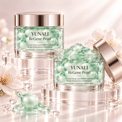 Creme Facial com PDRN Vegetal, Ácido Hialurônico e Peptídeos YUNALI ReGene Pearl