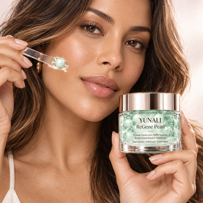 Creme Facial com PDRN Vegetal, Ácido Hialurônico e Peptídeos YUNALI ReGene Pearl