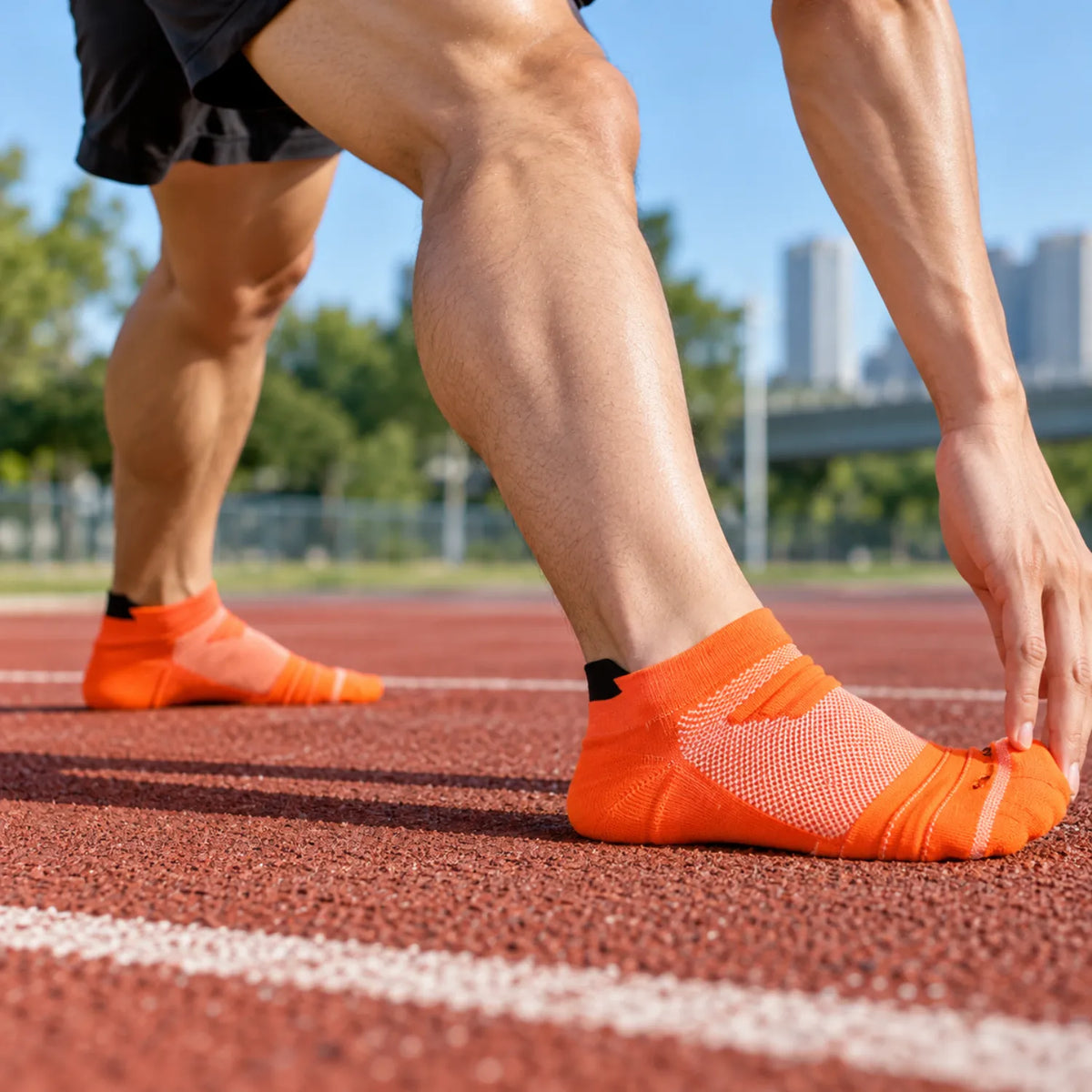 Meia Esportiva Acolchoada de Cano Alto para Corrida e Caminhada Anti Bolha — GRIYGO