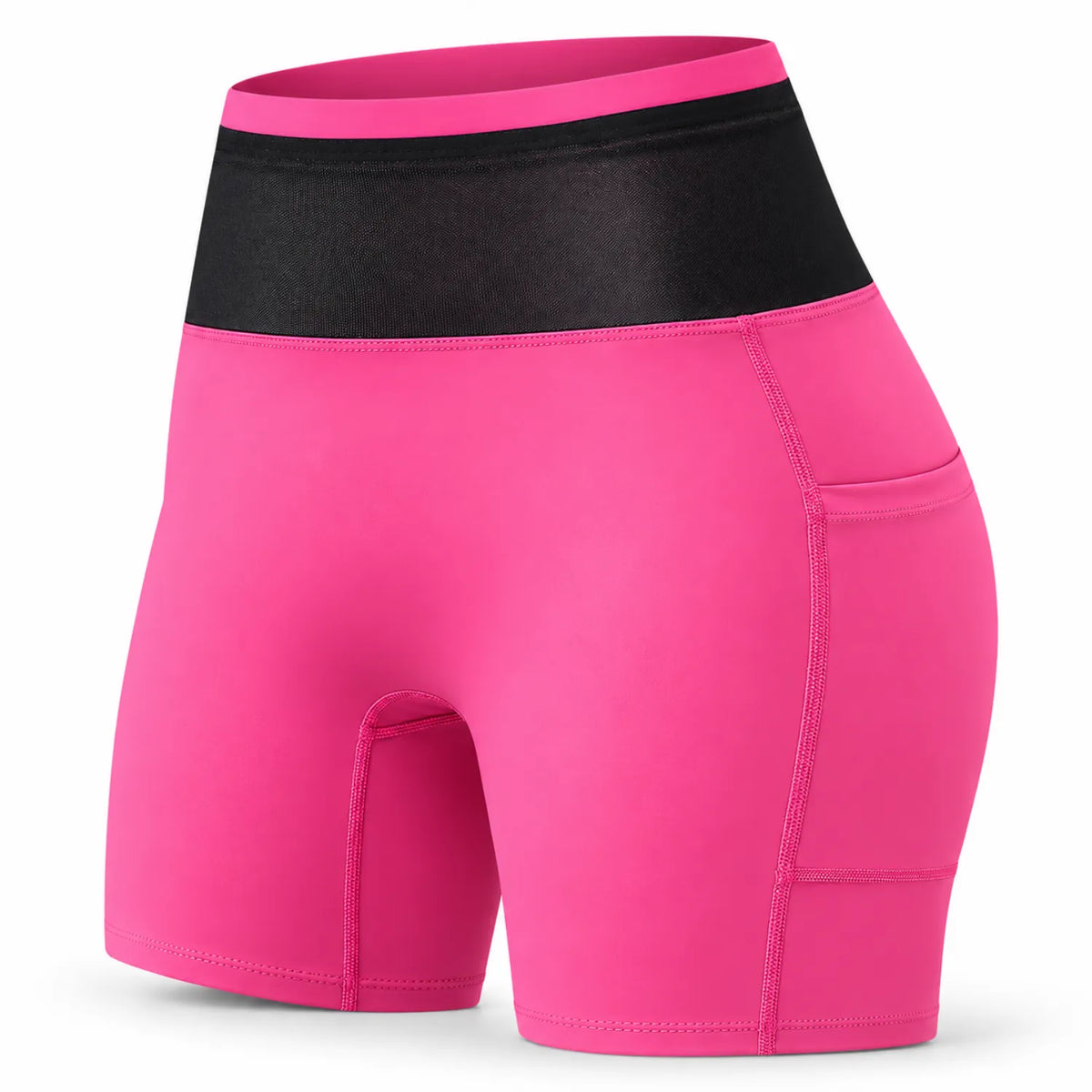 Short Feminino de Compressão com 6 Bolsos e Cintura Alta — GRIYGO