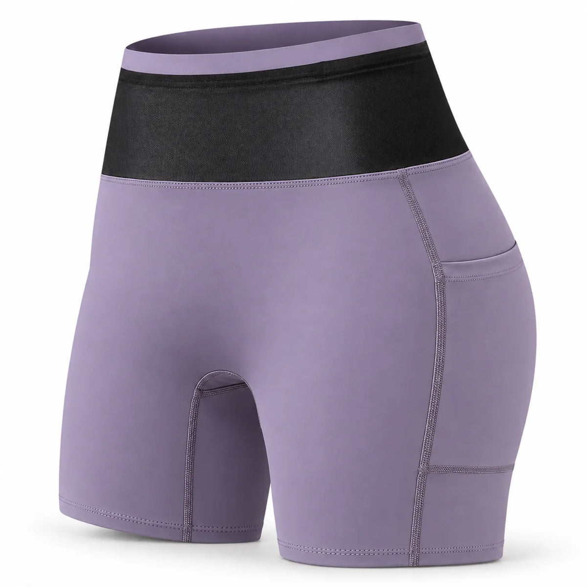 Short Feminino de Compressão com 6 Bolsos e Cintura Alta — GRIYGO