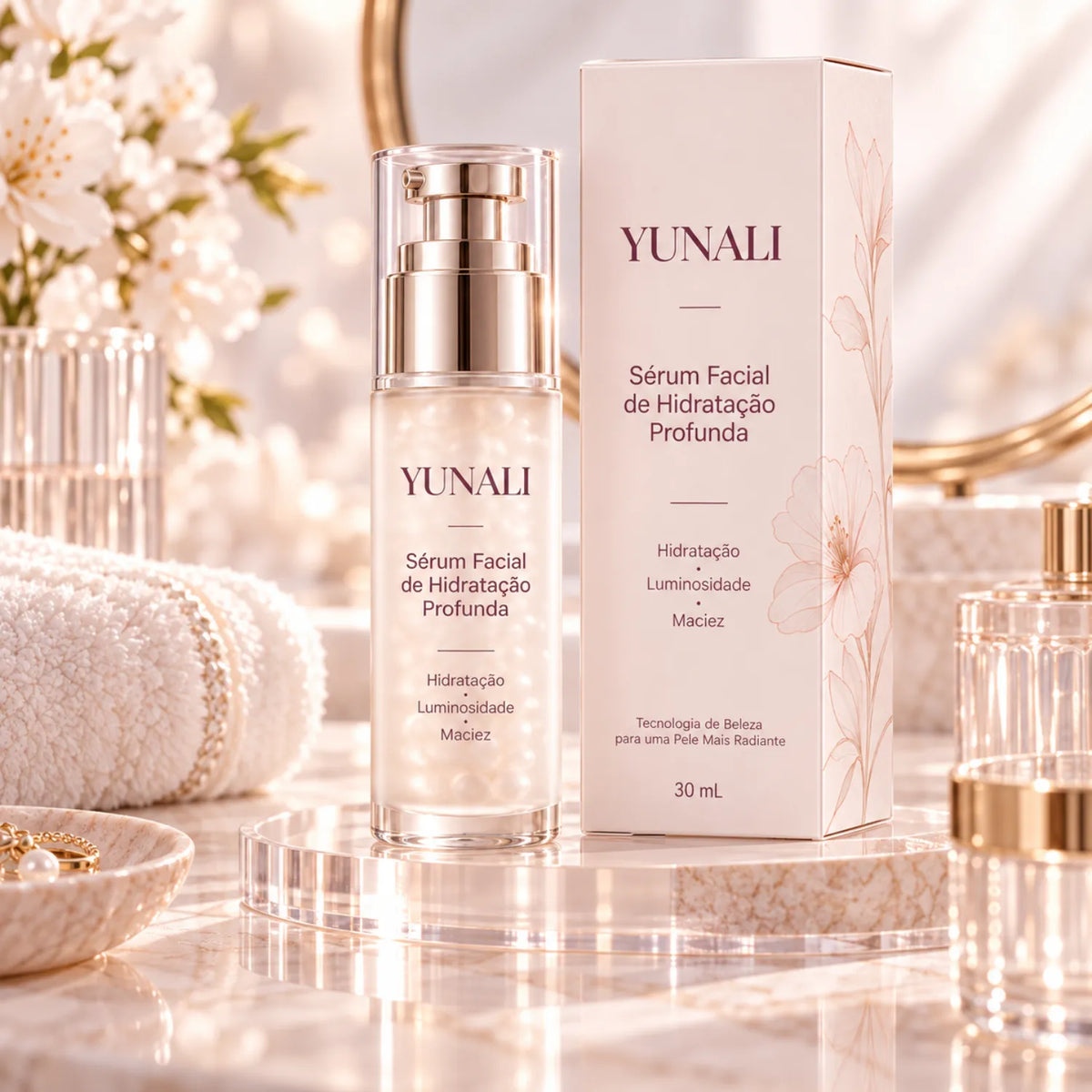 Sérum Facial YUNALI — Hidratação Profunda, Maciez e Glow
