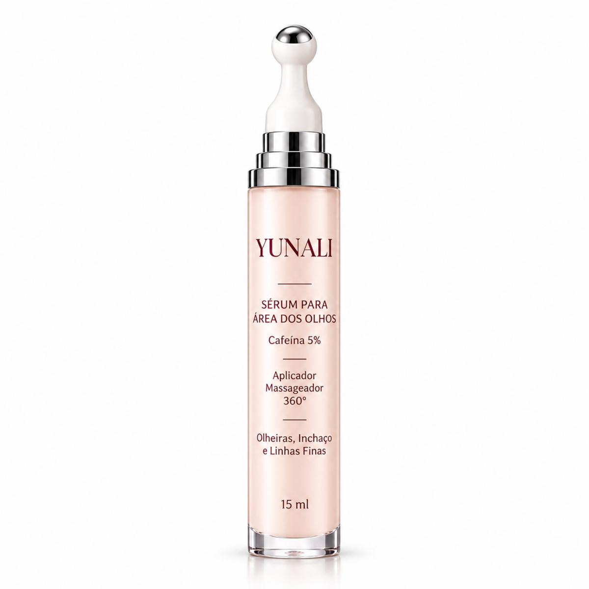 Sérum para Área dos Olhos YUNALI — Cafeína com Roller Refrescante 360°