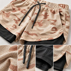 Short Masculino de Corrida 2 em 1 com Bermuda Interna e Bolso para Celular — GRIYGO