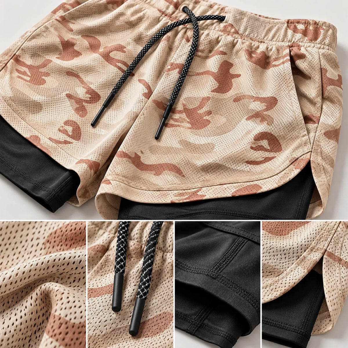 Short Masculino de Corrida 2 em 1 com Bermuda Interna e Bolso para Celular — GRIYGO