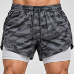 Short Masculino de Corrida 2 em 1 com Bermuda Interna e Bolso para Celular — GRIYGO
