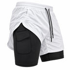 Short Masculino de Corrida 2 em 1 com Bermuda Interna e Bolso para Celular — GRIYGO