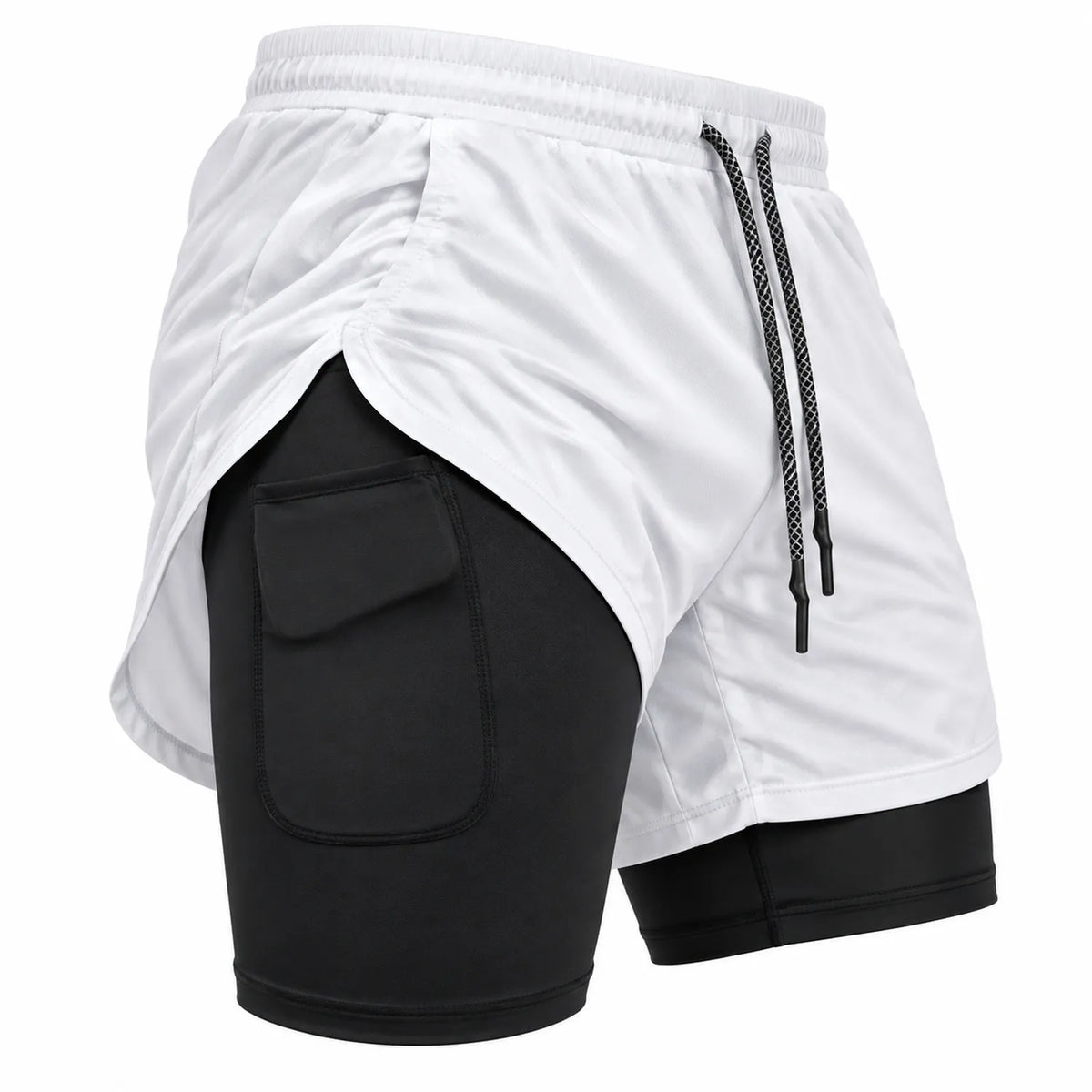 Short Masculino de Corrida 2 em 1 com Bermuda Interna e Bolso para Celular — GRIYGO