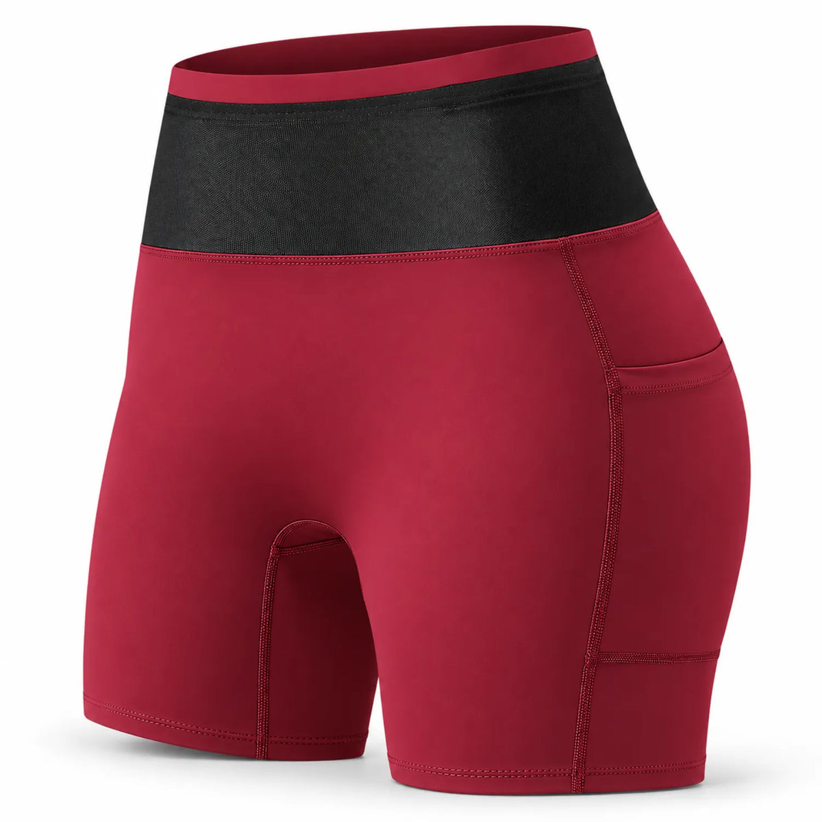 Short Feminino de Compressão com 6 Bolsos e Cintura Alta — GRIYGO