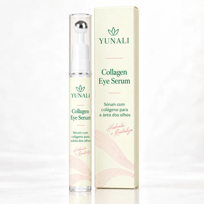 YUNALI Collagen Eye Serum — Sérum para Área dos Olhos com Colágeno e Roller Metálico