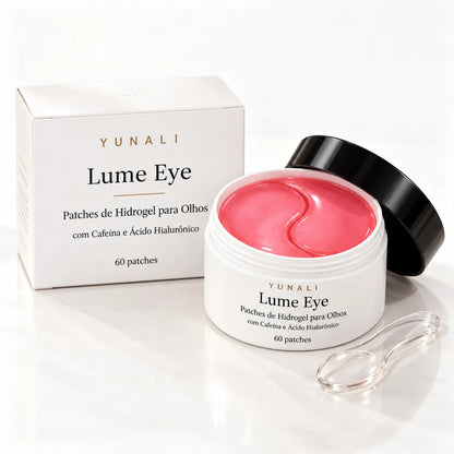 YUNALI Lume Eye Patches de Hidrogel para Olhos com Cafeína e Ácido Hialurônico