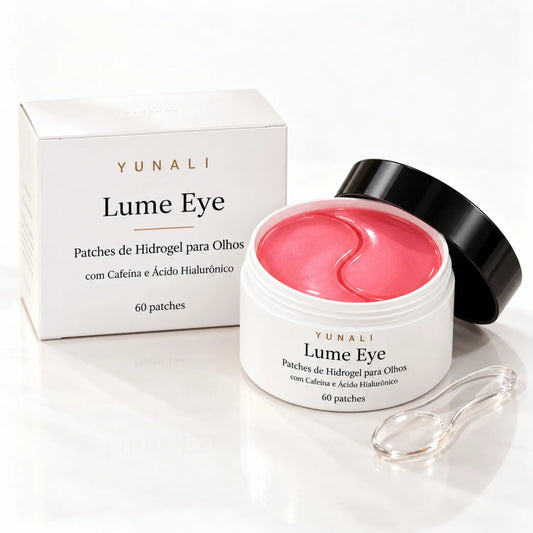 YUNALI Lume Eye Patches de Hidrogel para Olhos com Cafeína e Ácido Hialurônico