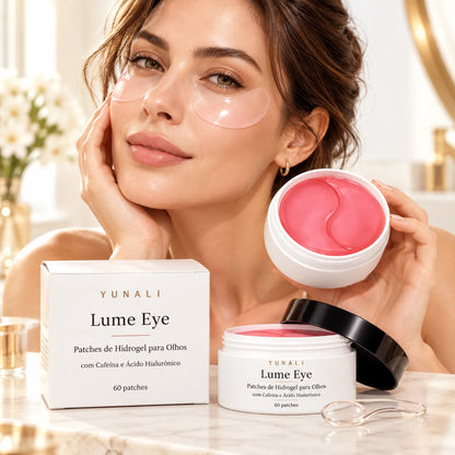 YUNALI Lume Eye Patches de Hidrogel para Olhos com Cafeína e Ácido Hialurônico