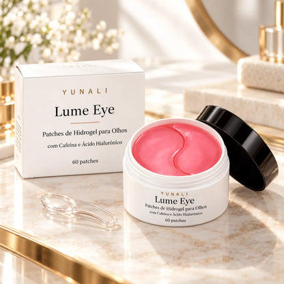 YUNALI Lume Eye Patches de Hidrogel para Olhos com Cafeína e Ácido Hialurônico