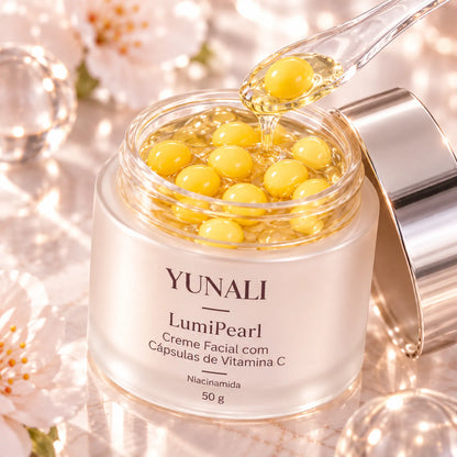 YUNALI LumiPearl — Creme Facial Iluminador com Vitamina C Encapsulada