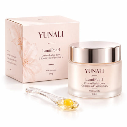 YUNALI LumiPearl — Creme Facial Iluminador com Vitamina C Encapsulada