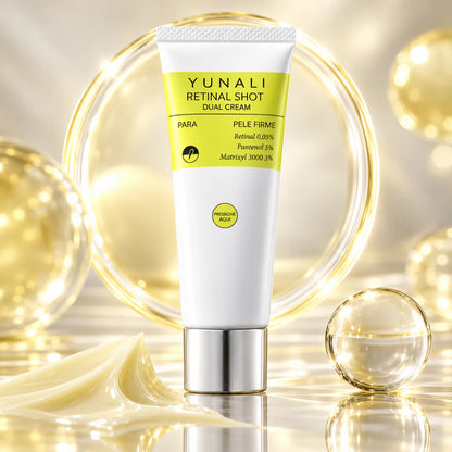 YUNALI Retinal Shot Dual Cream — Creme Facial Noturno com Retinal, Matrixyl e Pantenol