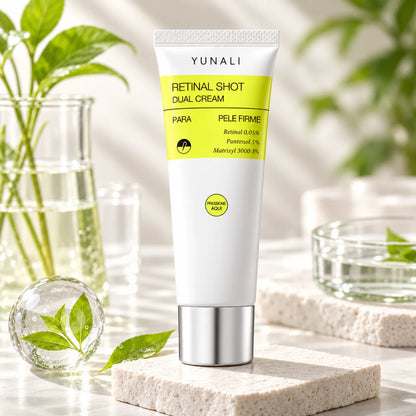 YUNALI Retinal Shot Dual Cream — Creme Facial Noturno com Retinal, Matrixyl e Pantenol