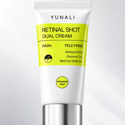 YUNALI Retinal Shot Dual Cream — Creme Facial Noturno com Retinal, Matrixyl e Pantenol