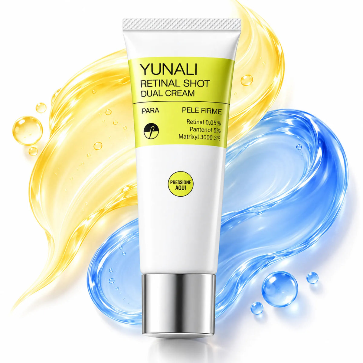 YUNALI Retinal Shot Dual Cream — Creme Facial Noturno com Retinal, Matrixyl e Pantenol