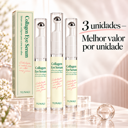 YUNALI Collagen Eye Serum — Sérum para Área dos Olhos com Colágeno e Roller Metálico