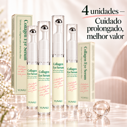 YUNALI Collagen Eye Serum — Sérum para Área dos Olhos com Colágeno e Roller Metálico