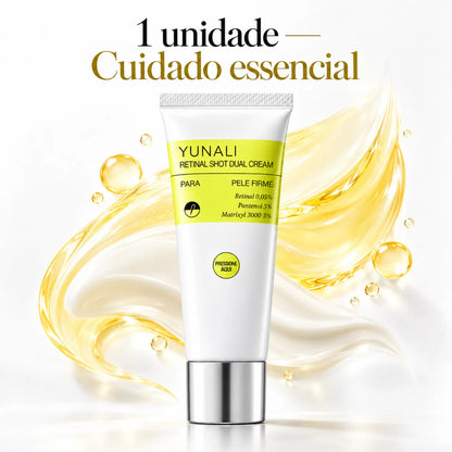YUNALI Retinal Shot Dual Cream — Creme Facial Noturno com Retinal, Matrixyl e Pantenol