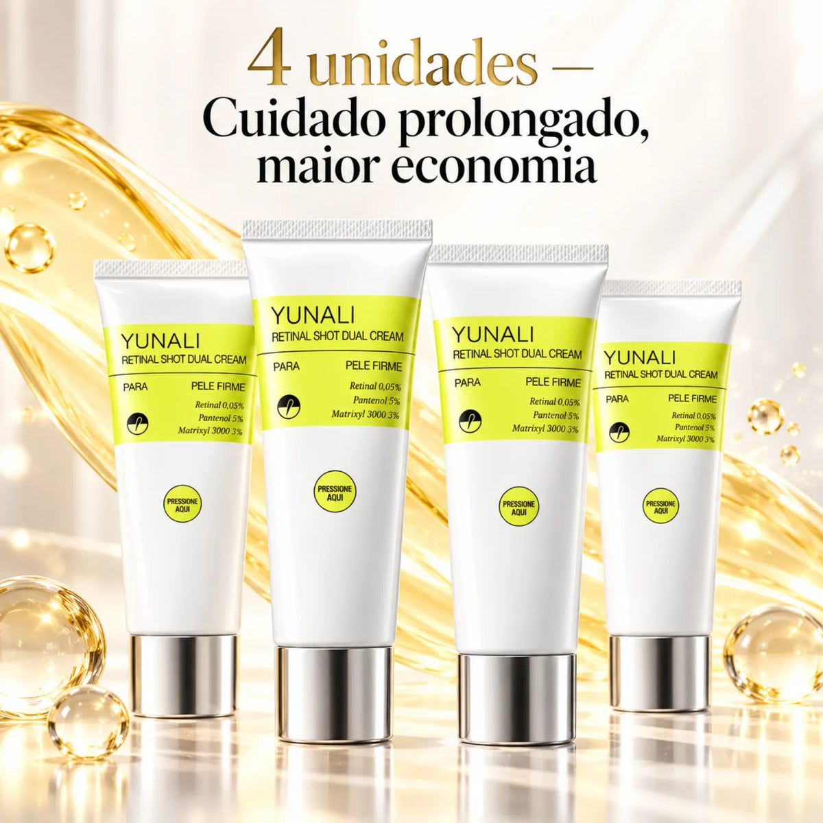 YUNALI Retinal Shot Dual Cream — Creme Facial Noturno com Retinal, Matrixyl e Pantenol